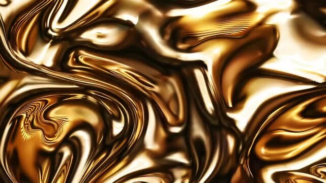 Fluid undulations of aurous material as backdrop