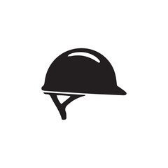 Simple black silhouette of an equestrian riding helmet for safety and style