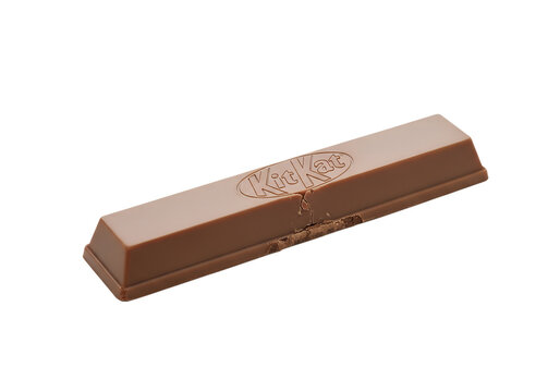 kitkat chocolate bar on white background