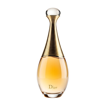 dior perfume bottle isolated on white 