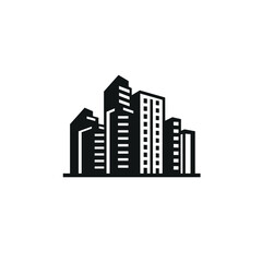 Obraz premium Modern cityscape silhouette of tall buildings