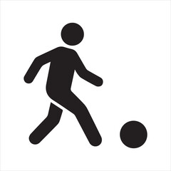  penalty kick icon silhouette vector with white background
