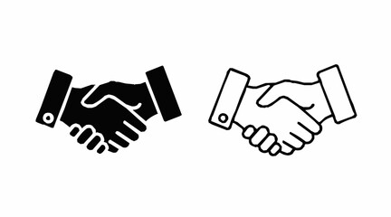 Obraz premium handshake icon vector illustration. 