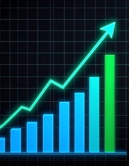 Bright graph showing growth
