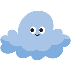 Cute cloud vector