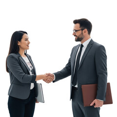Business deal sealed with a handshake between diverse professionals, perfect for corporate announcements, HR training, client acquisition, and finance presentations,