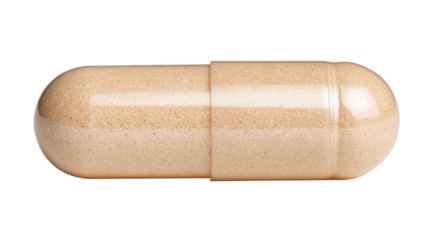 single big drug pill capsule macro isolated on white or transparent png