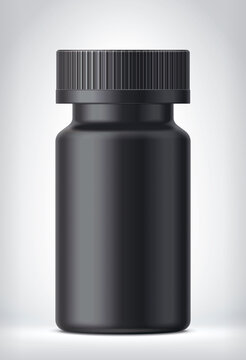 A single bottle in the neutral background