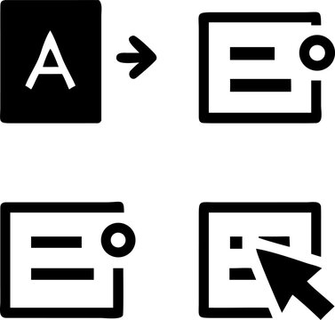 Transform text into organized lists and clickable items with this simple icon set