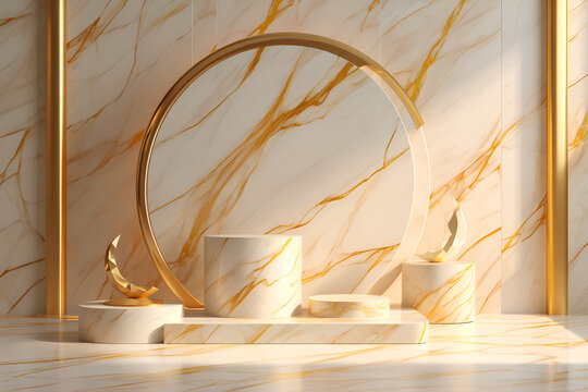 Vector art illustration of an old fashioned lamp on a wall in a room with a gold frame and flower pattern wallpaper