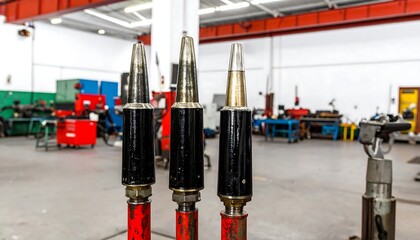 Industrial workshop with ammunition