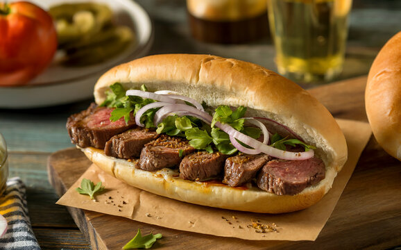 Bifanas is a thin steak served in a toasted bun.