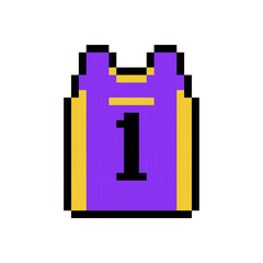 Pixel Art Purple Basketball Jersey Icon