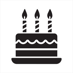  birthday cake vector icon