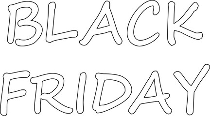 Fototapeta premium Black Friday Sales design for poster, flyer, banner or label in hand written style. Black Friday template for advertising, social media post text design.