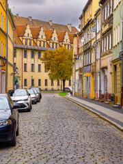 Obraz premium 2024-10-11; old streets of brzeg poland