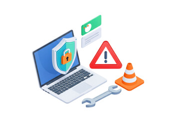 Cybersecurity protection and it support services for digital security needs transparent background