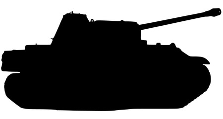 Fototapeta premium silhouette of a tank