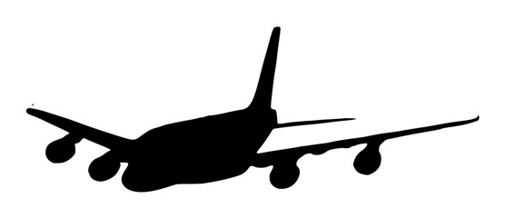 silhouette of airplane