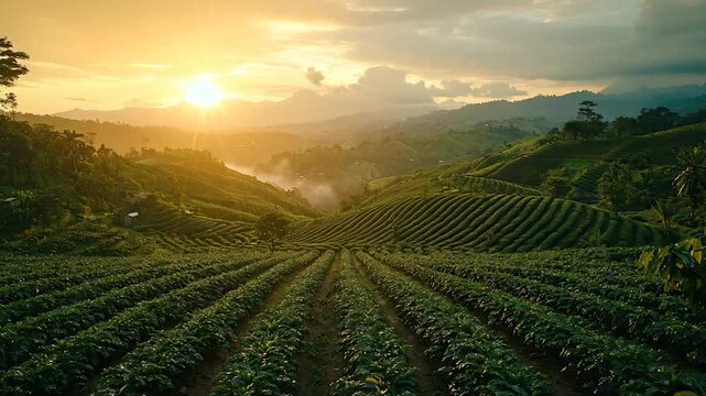manizales eje cafetero rolling hills golden hour timelapse  video