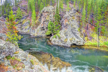 Firehole River in Yellowstone National Park.