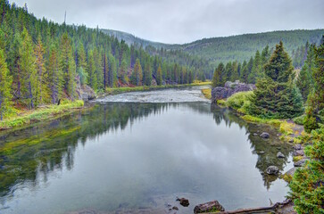 Firehole River in Yellowstone National Park.