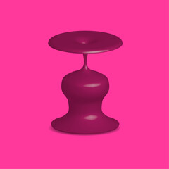vector illustration of a pink glass