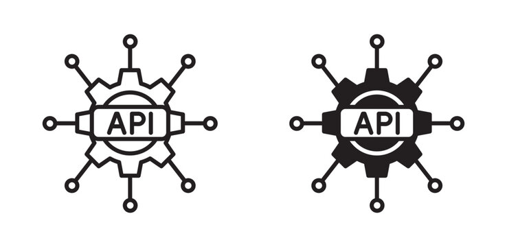 Gear api icon set , Application Programming Interface icons