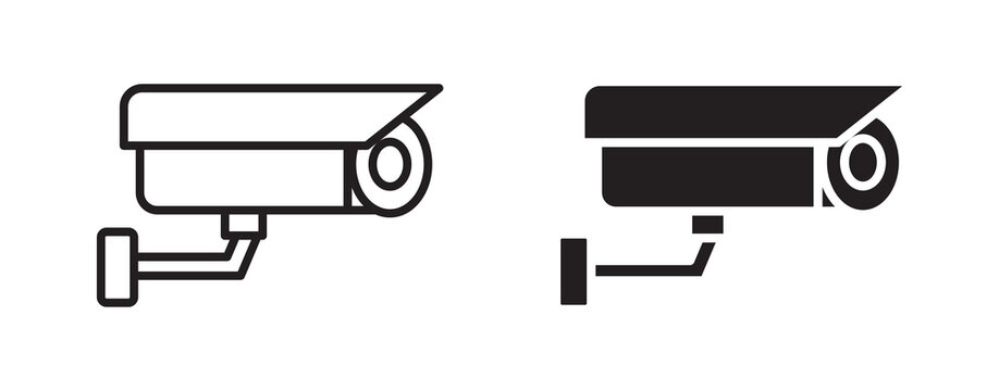 Cc Tv Camera icon design with white background .