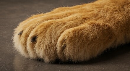 Lion paw close up