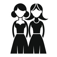 Equality Silhouette Vector icon on white background