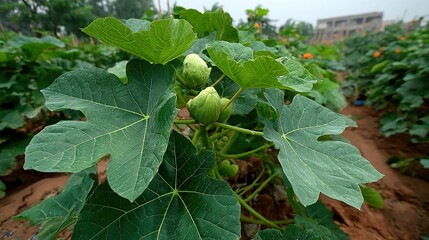 Jatropha plantations grow hardy oilseed shrubs for biodiesel production on marginal lands, enhancing rural livelihoods and reducing deforestation.