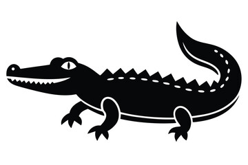 clownish crocodile vector icon