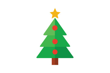 christmas tree vector icon on white