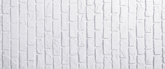 White brick wall texture background. Classic white metro brick wall, Abstract white background Geometric texture
