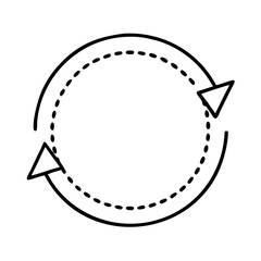 Circular Arrow Cycle Represents Repetition, Process, Flow, and Movement in Diagrams