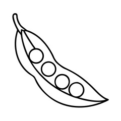 Peas in a Pod Line Art Icon
