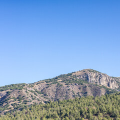 Fototapeta premium mountain landscape with blue sky and clouds