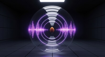 Futuristic energy shields protecting a single seed of hope