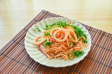 イカと明太子のパスタ