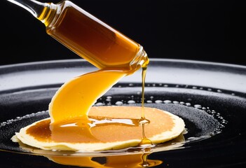 Three pancakes floating on top of a body of water.