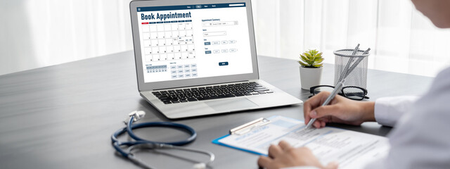 Online applointment booking calendar for brisk regristration on the internet website