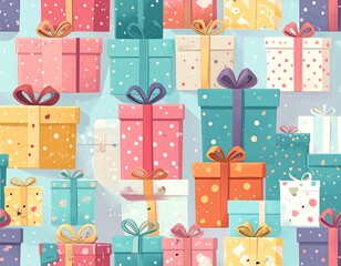 Gift boxes pattern