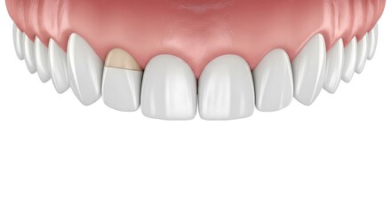 Obraz premium Close-up view of healthy human teeth and gums showing pearly white smile