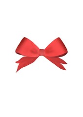 red bow isolated on white