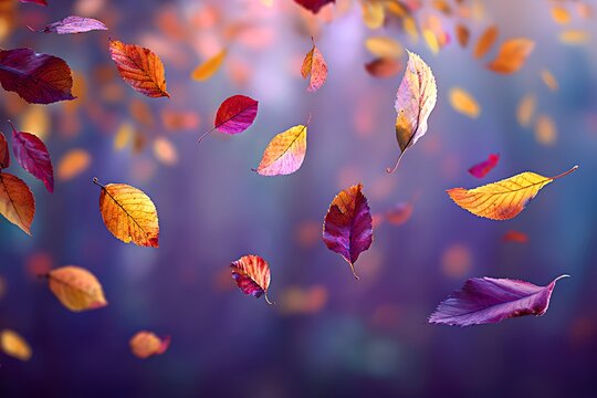 Autumn background. Red and yellow leaves. Download pattern