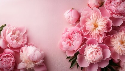 beautiful pink peony flower background
