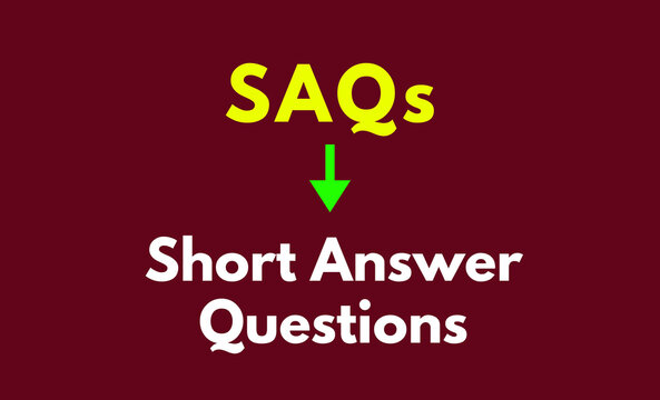 SAQs Meaning, Short Answer Questions