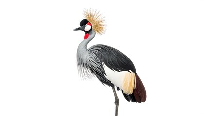 Obraz premium Grey crowned crane profile