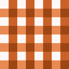 orange and white chess board. orange squares. seamless gingham pattern. seamless plaid pattern. seamless checked pattern.